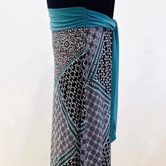 ENFOCUS STUDIO Women Sleeveless Full Length Floral Multi-Colored Dress Size 6 - Picture 3 of 13